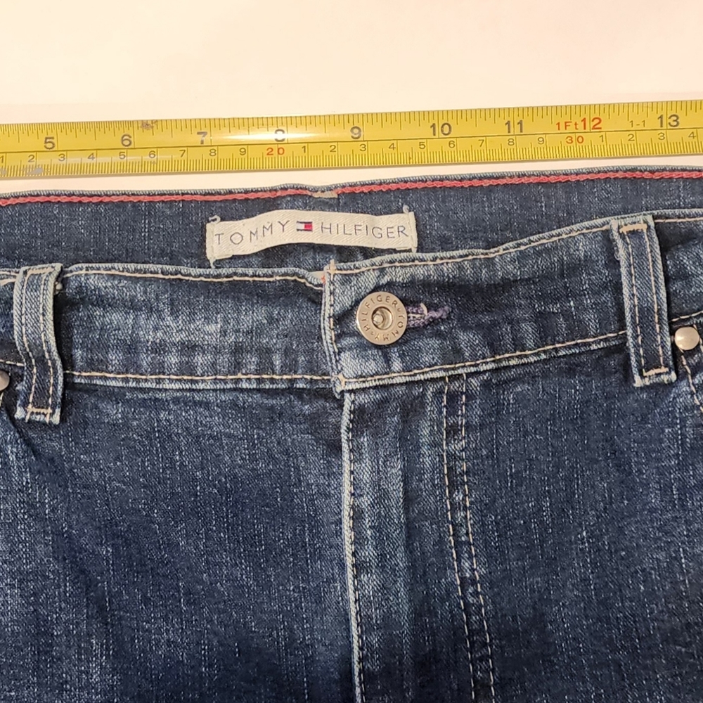 Tommy Hilfiger Low Rise Flare denim jeans sz 12r - Picture 10 of 12